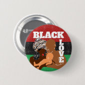 Black Love Brown Love Black Ronde Button 5,7 Cm (Voorkant /achterkant)