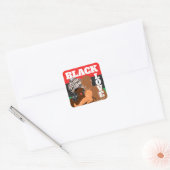 Black Love Brown Love Black Vierkante Sticker (Envelop)