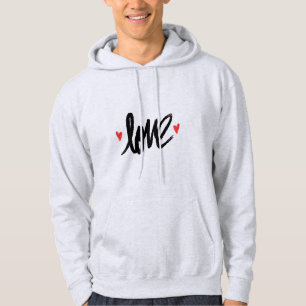 Black Love Design met rode harten Hoodie