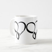 Black Love Hearts Mug (Devant gauche)