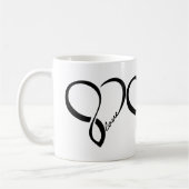 Black Love Hearts Mug (Gauche)