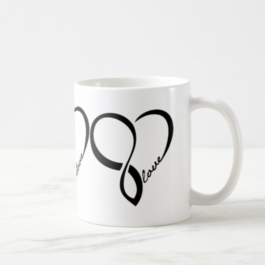 Black Love Hearts Mug (Droite)