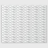 Black Love Infinity Gift Wrap Cadeaupapier (Vlak)