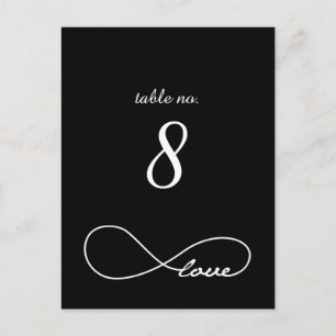 Black Love Infinity Mariage Tableau Numéro Cartes