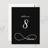 Black Love Infinity Trouwtafel Aantal Kaarten (Voorkant / Achterkant)