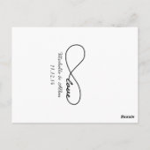 Black Love Infinity Trouwtafel Aantal Kaarten (Achterkant)