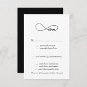 Black Love Infinity Wedding Cartes RSVP (Devant / Derrière)