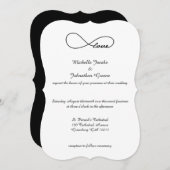 Black Love Infinity Wedding Invitding Kaart (Voorkant / Achterkant)
