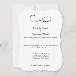 Black Love Infinity Wedding Invitding Kaart