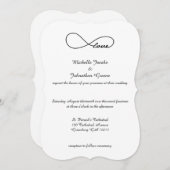 Black Love Infinity Wedding Invitding Kaart (Voorkant / Achterkant)