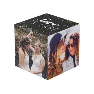 Black Love is Love Gold Confetti - Wedding Photos Kubus