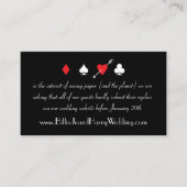 Black Love Struck Casino Bruiloft Online RSVP-kaar Informatiekaartje (Voorkant)
