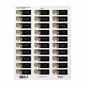Black Love Wedding Photo Return Labels (Full Sheet)