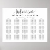 Black Lovely Script Typography Wedding Poster (Voorkant)