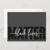 Black Loves Matter Typography Briefkaart (Voorkant / Achterkant)