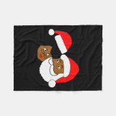 Black Loving Santa Claus And Mrs. Claus Ethnic Chr Fleece Deken (Voorkant (Horizontaal))