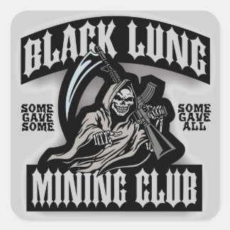 BLACK LUNG EXPRESS VIERKANTE STICKER
