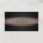 Black Lux Mesh | Donkere metalen geborsteld Visitekaartje (Achterkant)