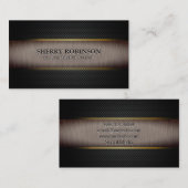Black Lux Mesh | Donkere metalen geborsteld Visitekaartje (Voorkant / Achterkant)