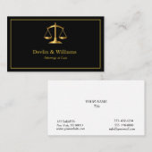 Black Luxe Gold Scales advocaat Visitekaartje (Voorkant / Achterkant)