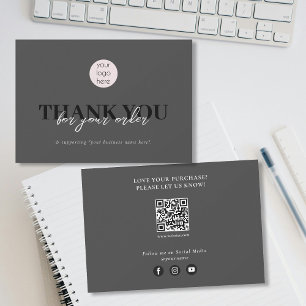 Black Luxury Business Bedankt Logo Social Media