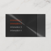 Black Luxury Metal Cartes de visite 2 (Dos)