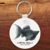Black Lyretail Molly Sleutelhanger (Voorkant)