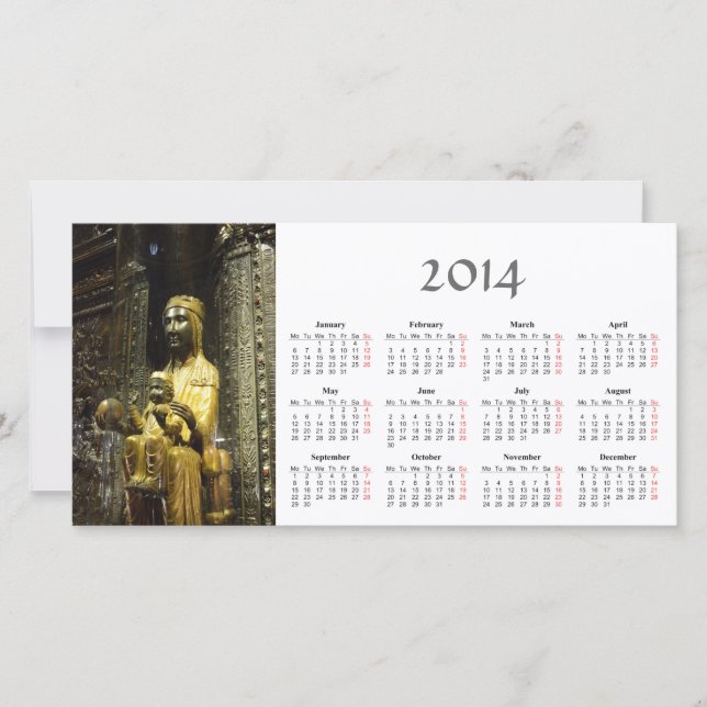 Black Madonna 2014 Calendrier Carte photo (Devant)