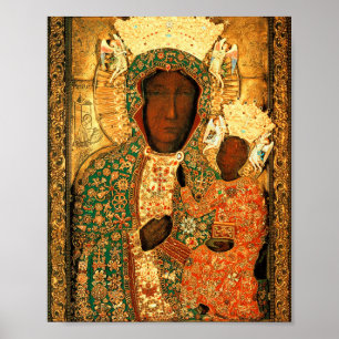Black Madonna en Child Our Lady of Czestochowa Poster