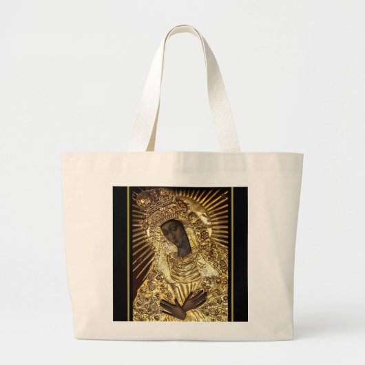 Black Madonna Jumbo Canvas tas (Voorkant)
