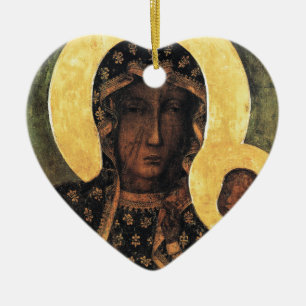 Black Madonna Poland Our Lady of Czestochowa print Keramisch Ornament