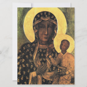 Black Madonna Virgin Mary Icon Poland Our Lady Kaart
