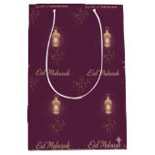 Black, Magenta Eid Gift Bag Medium Cadeauzakje (Voorkant)