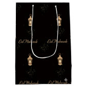 Black, Magenta Eid Gift Bag Medium Cadeauzakje (Achterkant)