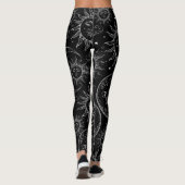 Black Magic  Celestial Sun Moon Stars Leggings (Achterkant)