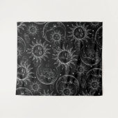 Black Magic  Celestial Sun Moon Stars Wandkleed (Voorkant (horizontaal))