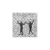 Black Magic Hollyhock by Yeshaya Dank Wood Wall Ar Rubberstempel (Afrduk)
