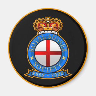 Black Magnet Royal Sussex Society 20th Jubileum Magneet