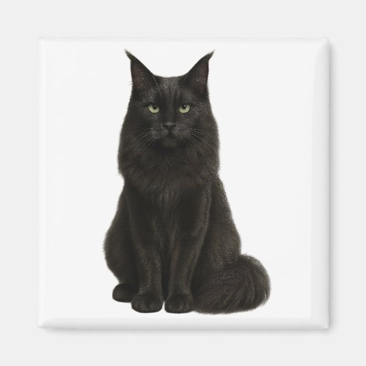 Black Maine Coon Magnet (Devant)