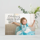 Black Making Spirits Bright Holiday Carte photo (Debout devant)