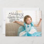 Black Making Spirits Bright Holiday Carte photo (Devant)