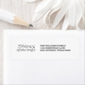 Black Making Spirits Bright Vacances Étiquettes de (En situation)