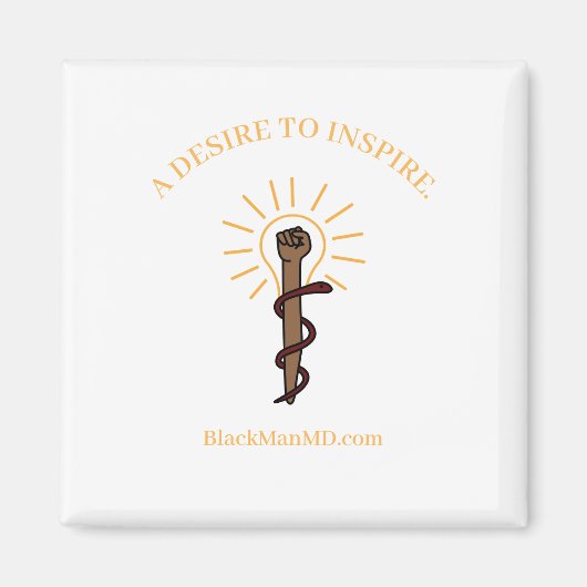 Black Man, M.D. Magnet Carré (Devant)