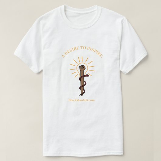 Black Man M.D. T-shirt blanc hommes (Design devant)