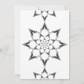 Black Mandala bruiloft uitnodiging (Achterkant)