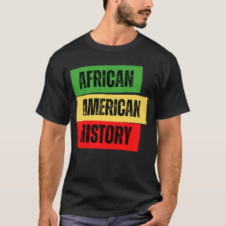 Black Mannen van de Afrikaanse Amerikaanse geschie T-shirt