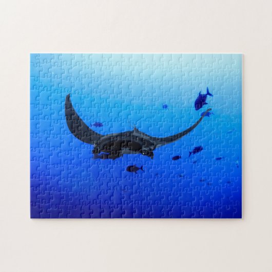 Black Manta Sting Ray Foto Puzzle Legpuzzel (Horizontaal)