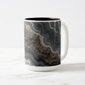 Black Marble Abstract Coffee Mug – Modern mug (Devant droit)