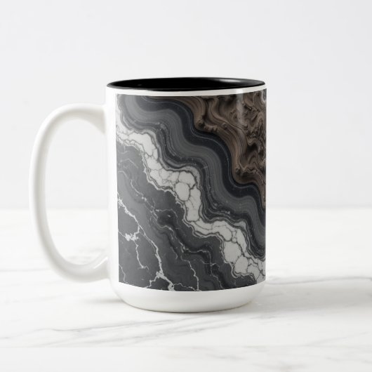 Black Marble Abstract Coffee Mug – Modern mug (Gauche)