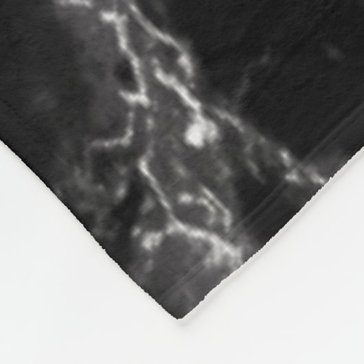 Black Marble Fleece Blanket (Hoek)